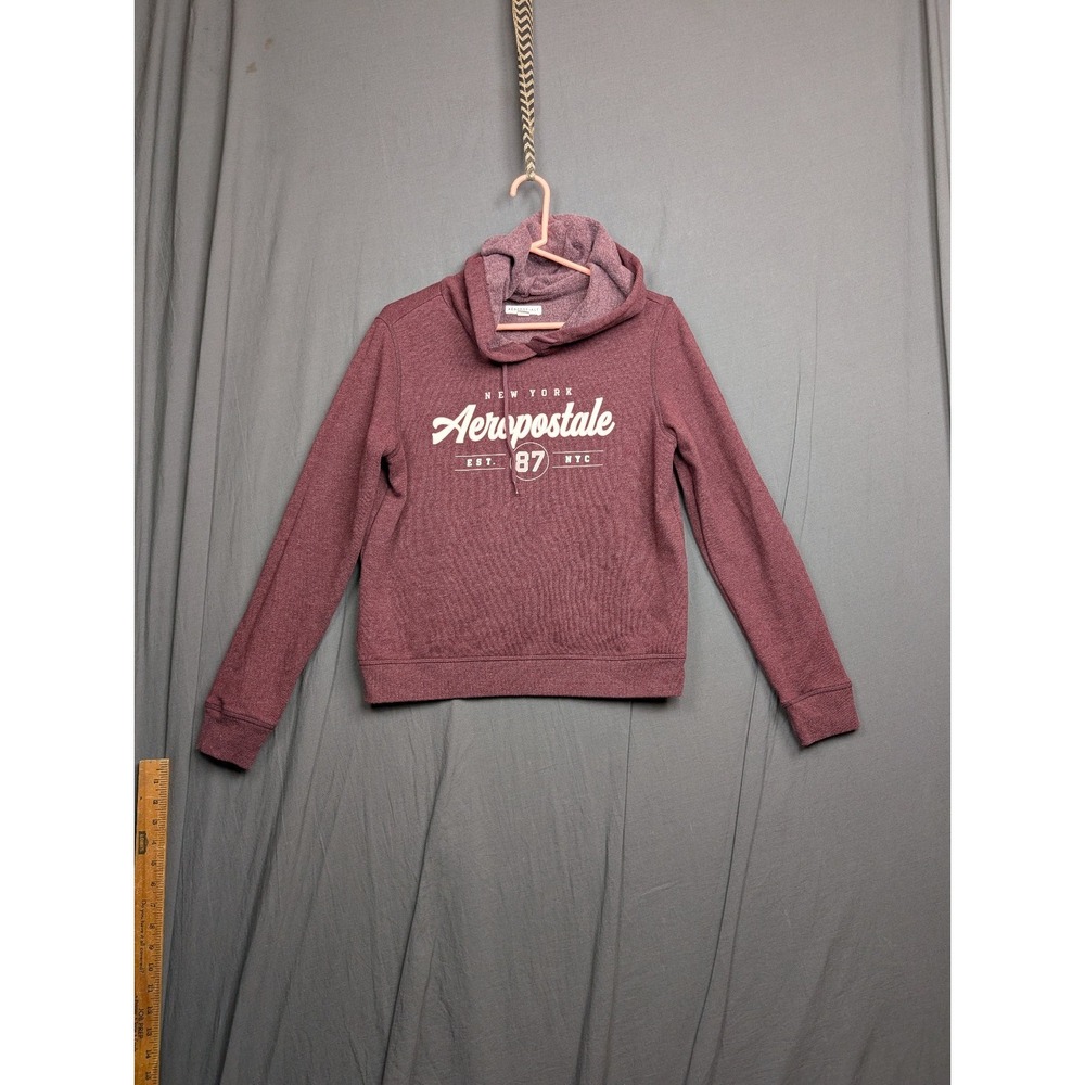 Aeropostale Kids‎ Medium Mauve Burgundy Pullover Hoodie Sweatshirt